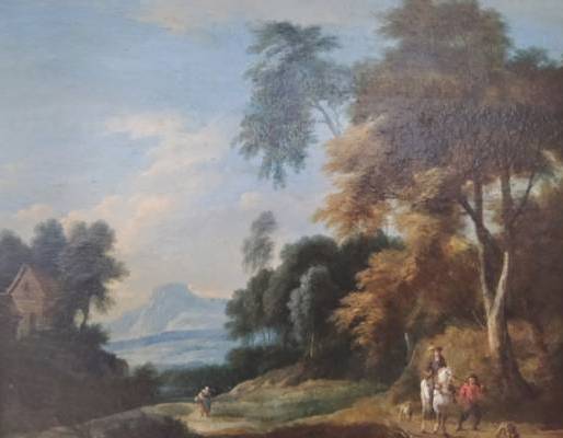 Wooded Landscape with Horseman