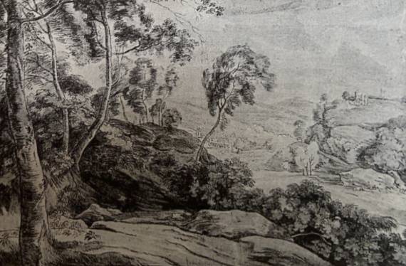 Landscape with a View from a Wooded Slope Across the Valley