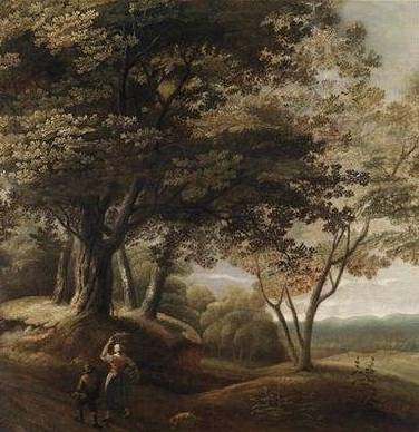 Wooded Landscape with Travellers