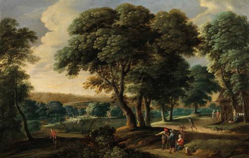 Tree Landscape with Figures