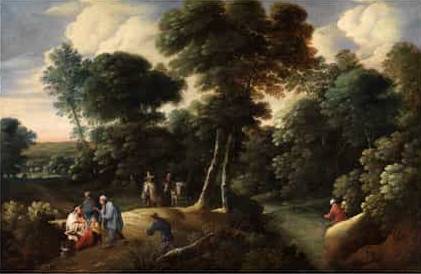 Tree Landscape with Figures
