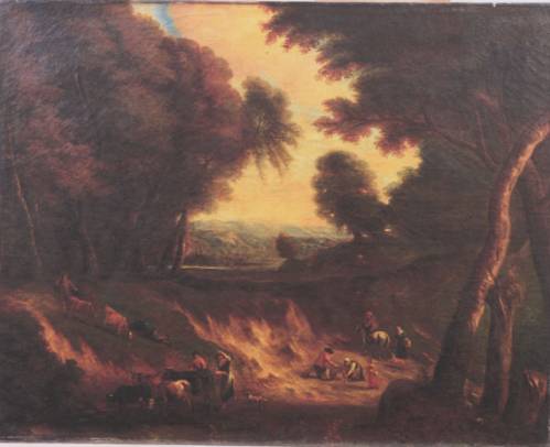 Wooded Landscape with Figures