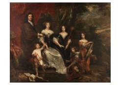 Work 6762: A Family Group with Children with Emblems of the Cardinal Virtues