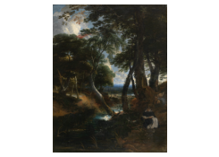 paintings CB:895 Wooded Landscape with Sint Dominic